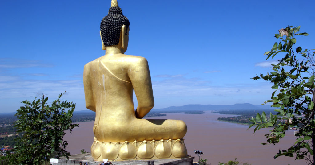 Statue de Bouddha dans la province de Champassak au Laos.