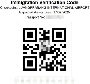 QRCode Immigration Laos.