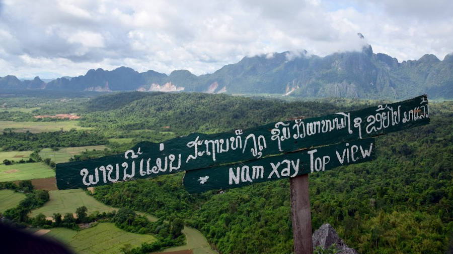 Point de vue à Viang Vieng.