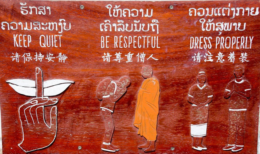Respect et usages au Laos.
