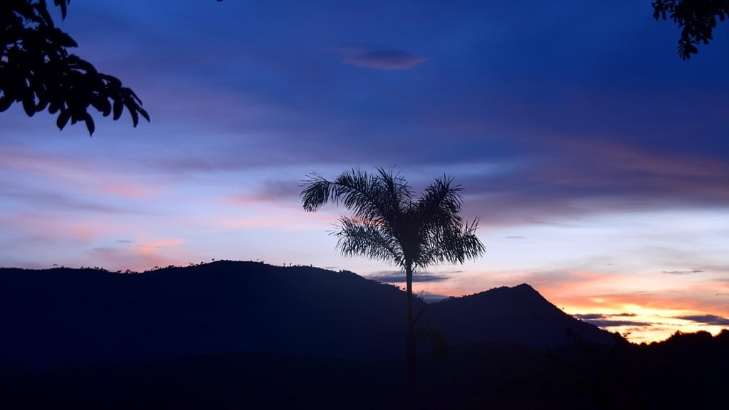 Coucher de soleil au Laos.